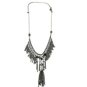 Alex And Ani Rafaelian Silver Adjustable Heirloom Necklace‎ Rare 10-24" Length